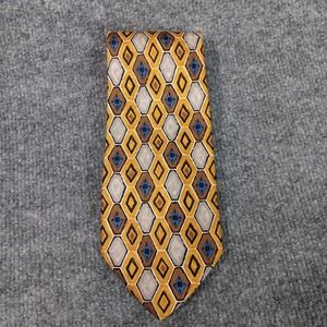 AKM Silk Tie Made In Italy 100% Silk Bright Motif Design Handmade